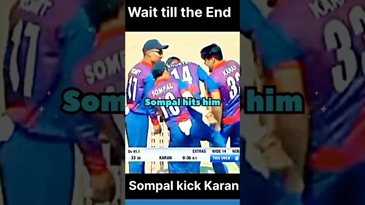 Sompal Kicks Karan kc 😱😱😂🔥|| Funny video Nepal cricket || NPL