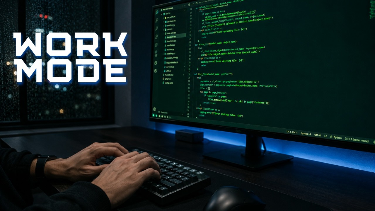 Watch Work Mode | Locked In — Deep Work Coding Music for Focus & Productivity (3 Hours) on YouTube Watch Work Mode | Locked In — Deep Work Coding Music for Focus & Productivity (3 Hours) on YouTube
