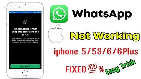 What,s App  not working in iphone 5/6/6Plus || What,s App no longer Supports Older Versions of ios