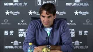 Madrid 2013 Tuesday Interview Federer