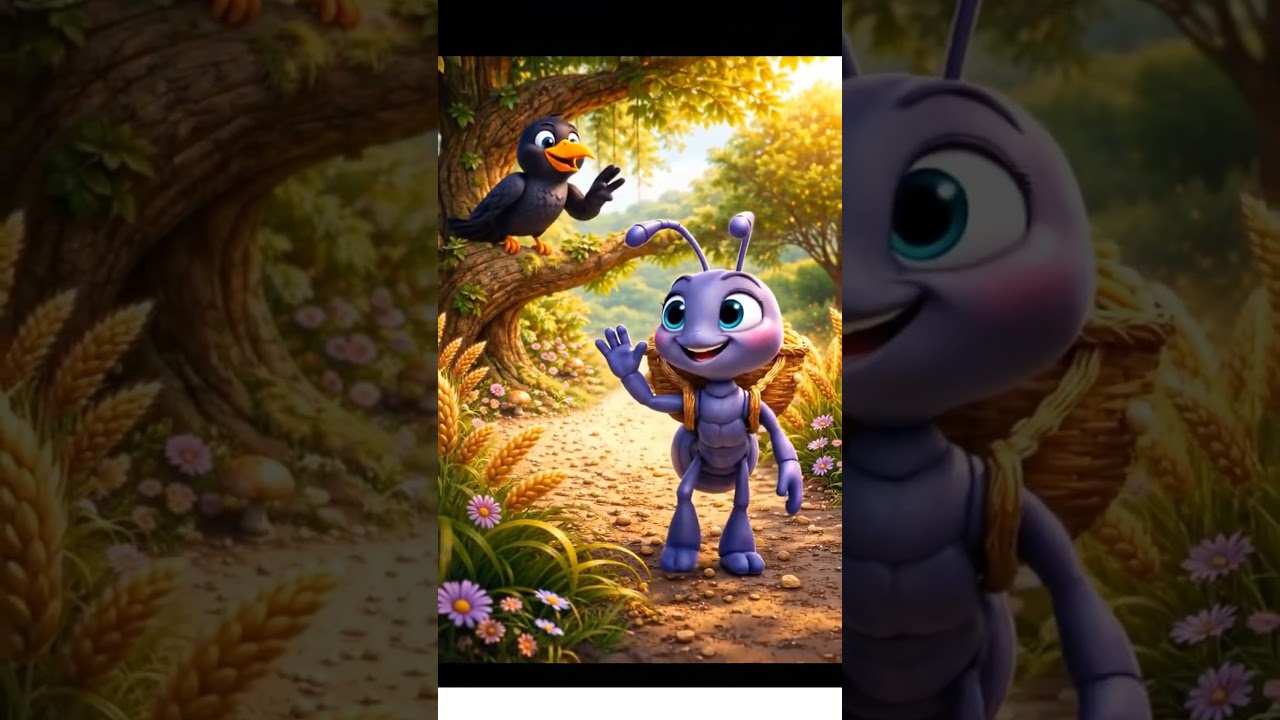 Crow and Ant || Moral Story || 🐦‍⬛ || 🐜