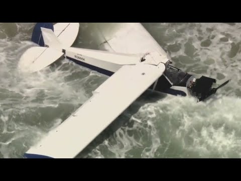 Pilot-who-crashed-plane-off-gets-immediate-help-because-of-nearby-lifeguard-competition
