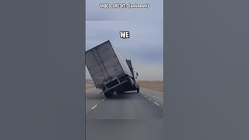 Semi Truck Flips Over Due To Extreme Winds! 😨