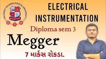 ELECTRICAL INSTRUMENTATION | Megger |  diploma sem 3 #gtudiploma #gtu
