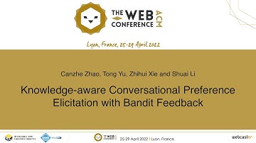Knowledge-aware Conversational Preference Elicitation with Bandit Feedback
