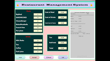 Restaurant Management System  |  Java NetBeans