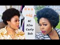 You Will Think it&#39;s My Hair Sis .4C Afro Curly Bob Wig 13*4 Transparent Lace ft ELFIN HAIR