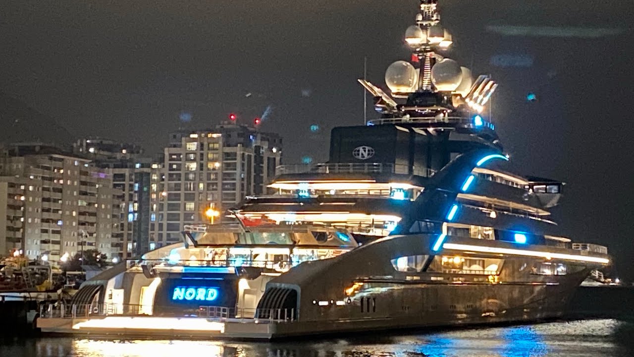 nord yacht at night