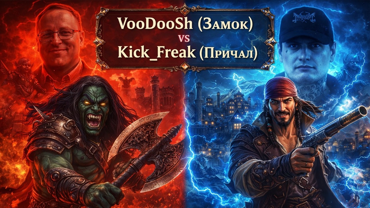 ЭТОТ РЕСП РИСОВАЛ САМ РАЗРАБОТЧИК | VooDooSh (Замок) vs Kick_Freak (Причал) | Герои 3 | 05.03.2026