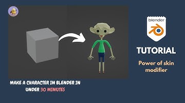 FASTEST WAY TO MAKE A CHARACTER IN BLENDER IN UNDER 30 MINUTES WITH SKIN MODIFIER