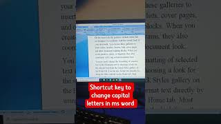 💯💫 shortcut key to change capital letters in ms word #trending #shortsfeed #viral #trending #word