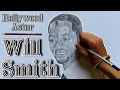 How to draw will smith step by step  will smith sketch easy  actor will smith drawing