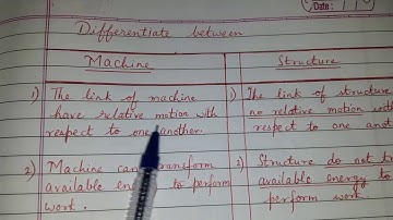 Difference between Machine & Structure (2nd year Mechanical Diploma)... (#6kviews - #viralvideo)