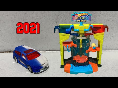 2021 Hot Wheels Stunt And Splash Car Wash Playset Unboxing And Review