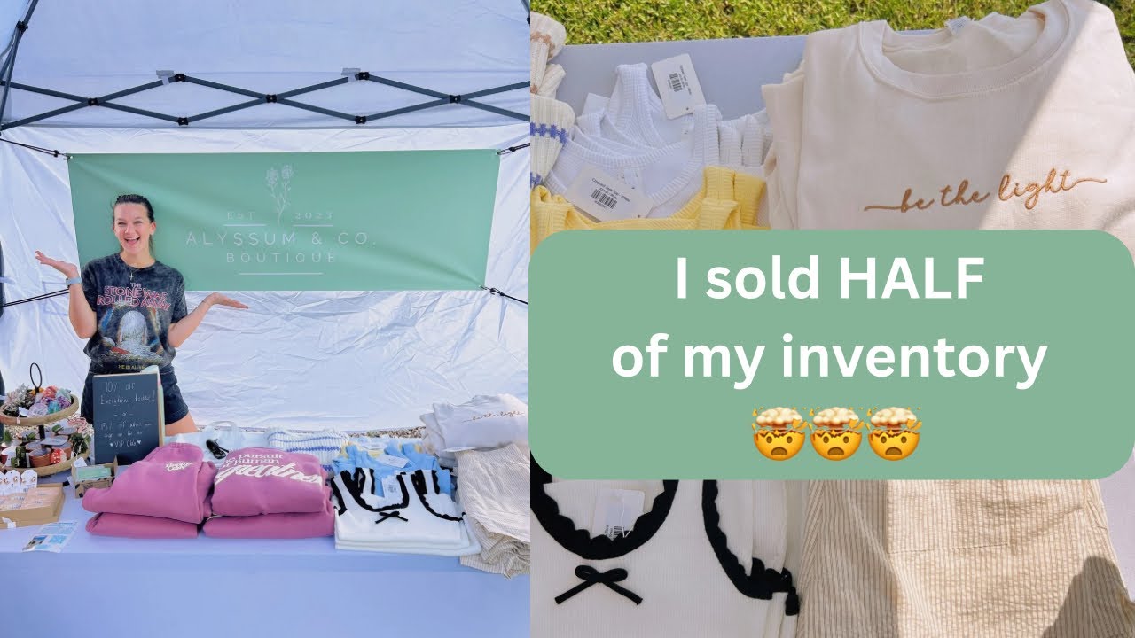 I sold HALF of my inventory at my FIRST pop-up!