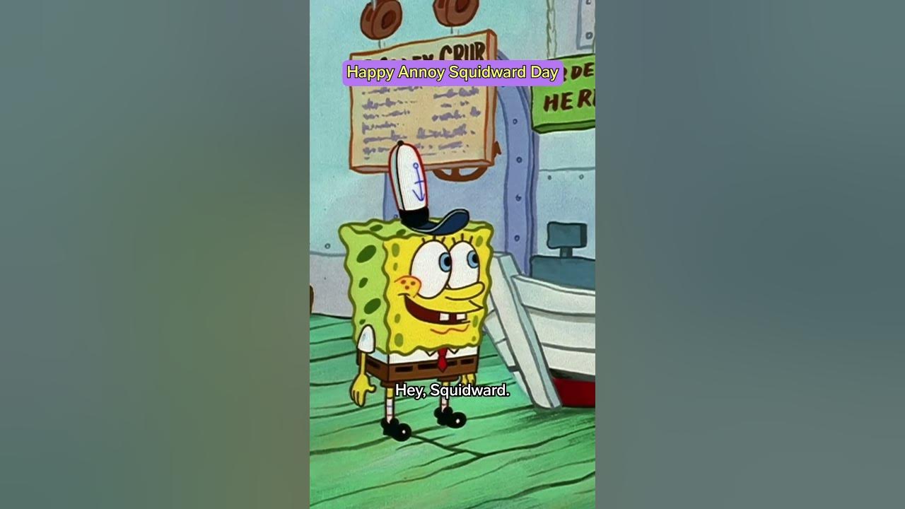 Hey. Hey. Hey. Tag the #Squidward to your #SpongeBob.