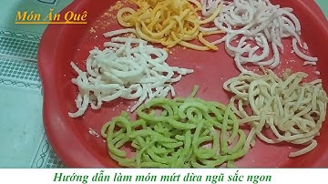 Làm mứt dừa ngũ sắc