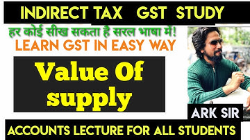 Tybaf sem5 #value_of_supply GST INDIRECT TAX TYBCOM/TYBMS SEM6/MCOM2 University Solution ARK sir