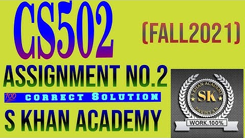 CS502 ASSIGNMENT NO 2 FALL 2021 CORRECT SOLUTION.|MAX HEAP|MIN HEAP||S KHAN ACADEMY||