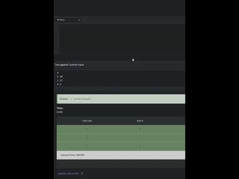 Reach Home | Codechef Starter 82 Solution | Python | Starter 82 codechef contest