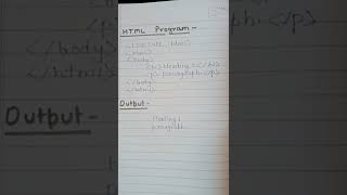 HTML5 program || heading tag  and paragraph tag