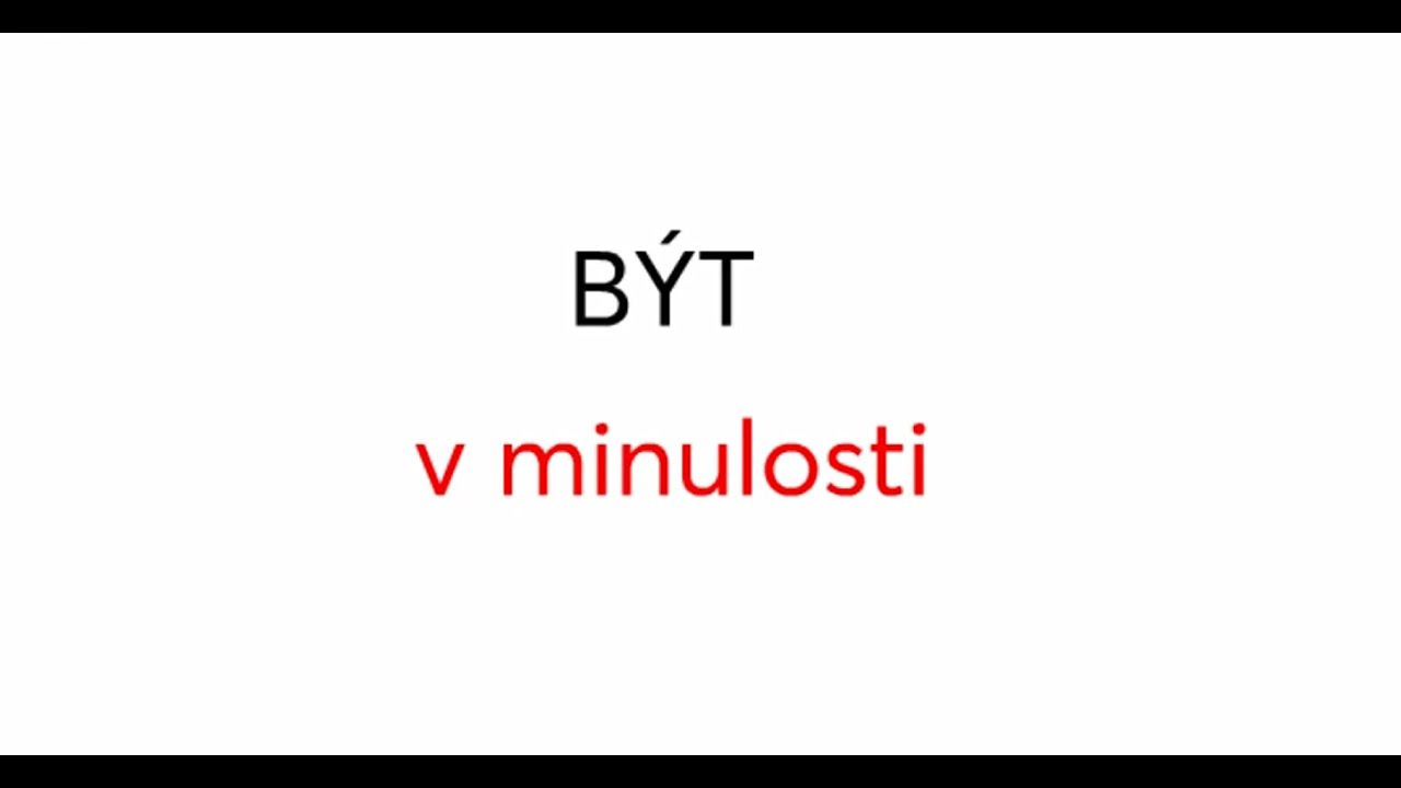 Angličtina - sloveso být v minulosti - was/were
