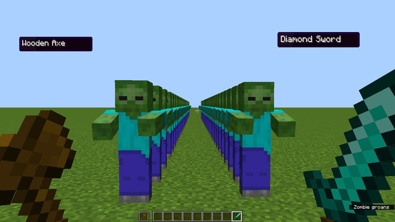 Wooden Axe vs Diamond Sword