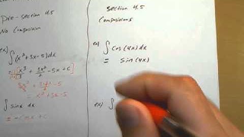 Section 4.5 Integration with substitution INTRO
