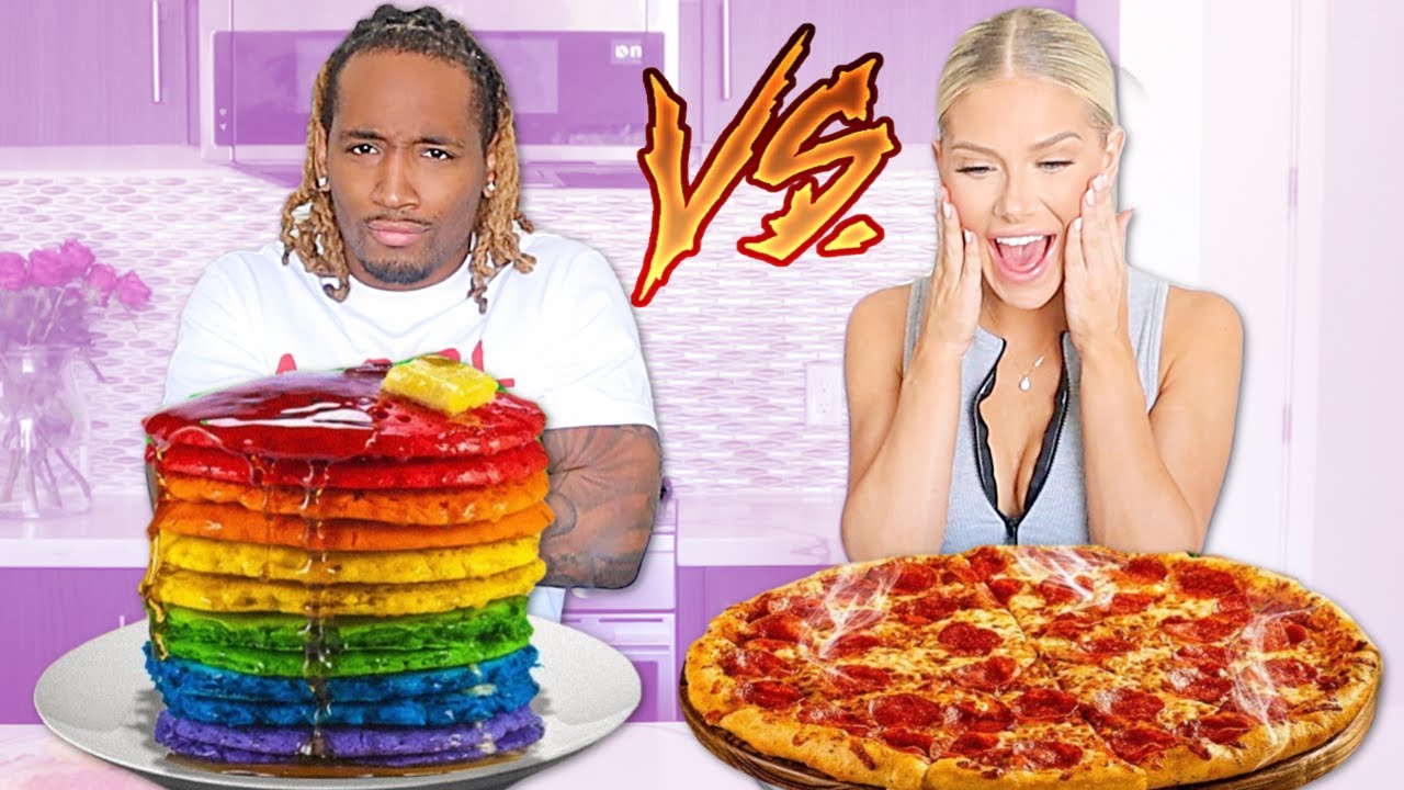 BREAKFAST VS DINNER FOOD CHALLENGE