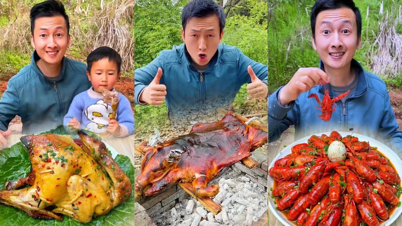 🌶️Making Crispy Roasted Pork Crawfish Boil Mukbang Chilli Chinese