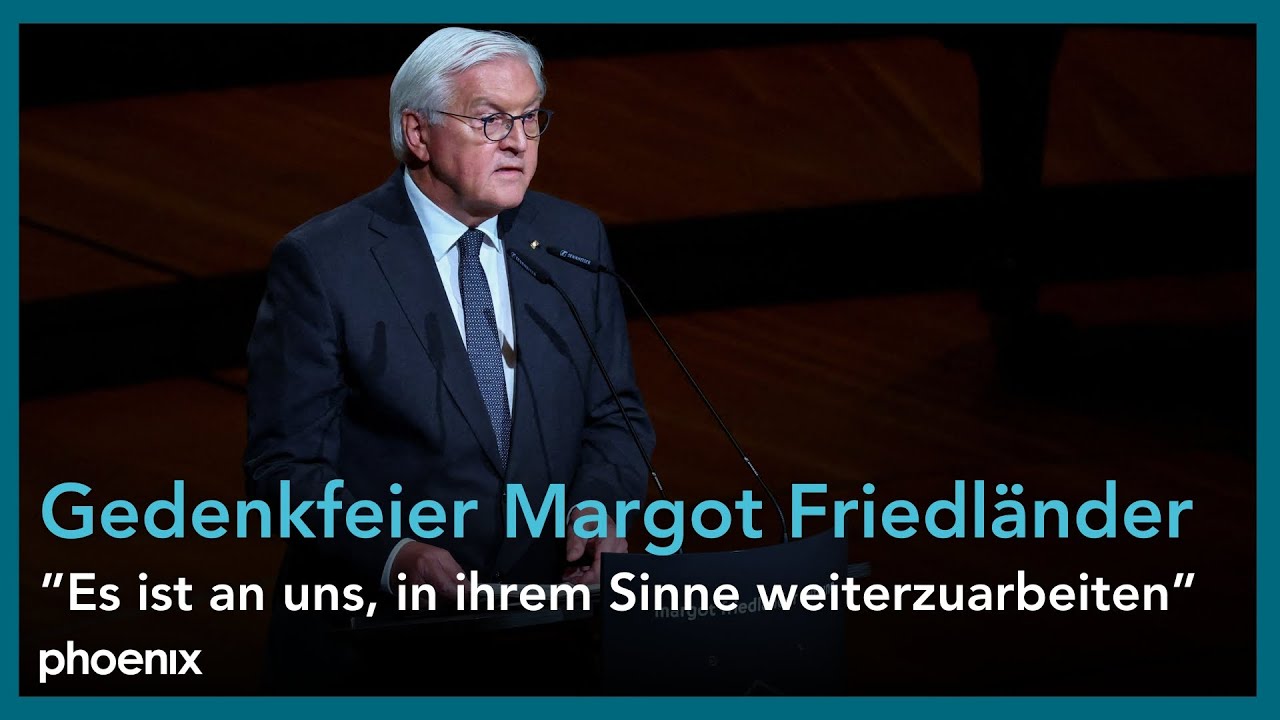 Rede von Frank-Walter Steinmeier (Bundespräsident) bei der Gedenkfeier für Margot Friedländer