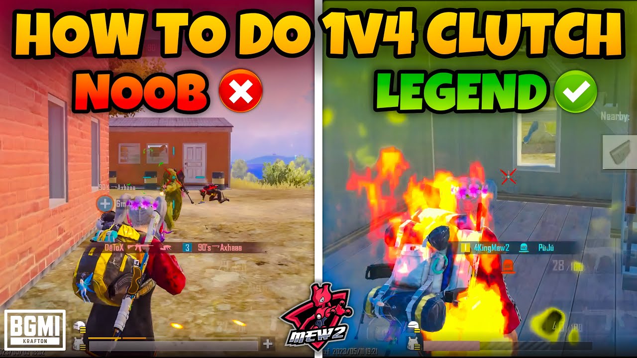 TOP 5 CLUTCHES IN INTENSE CONQUEROR LOBBY IN BGMI🔥TIPS & TRICKS | Mew2