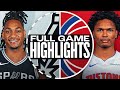 Game Recap Pistons 122 Spurs 96
