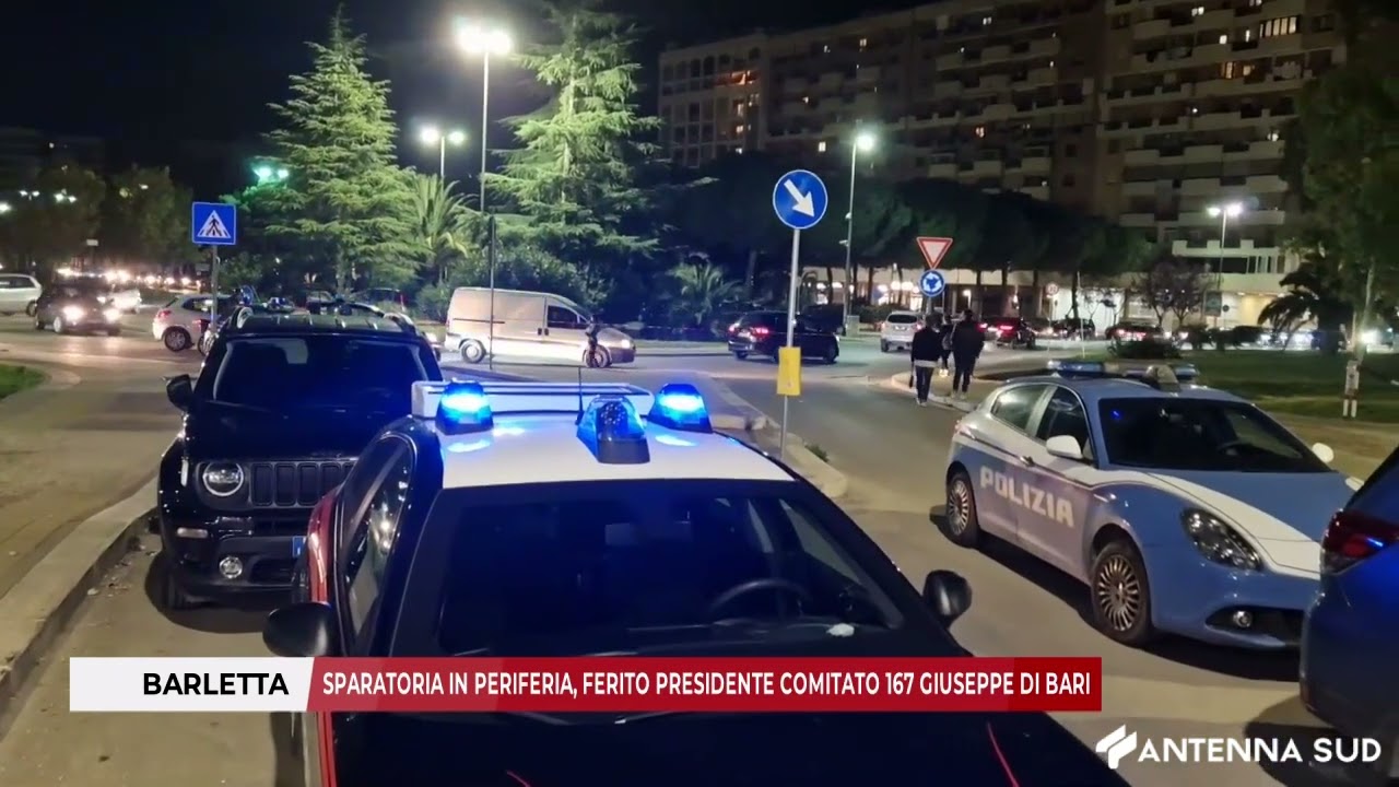 24 OTTOBRE 2025 - BARLETTA: SPARATORIA IN PERIFERIA, FERITO PRES. COMITATO 167 GIUSEPPE DI BARI