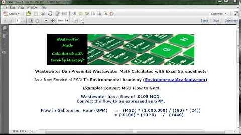 Convert MGD Flow to GPM