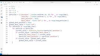 Swarm intelligence algorithm