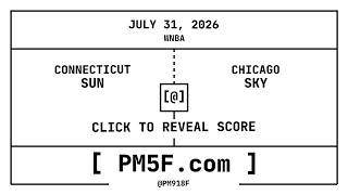 Connecticut Sun [CON] @ Chicago Sky [CHI] | WNBA Final Box Score | JULY 31, 2026