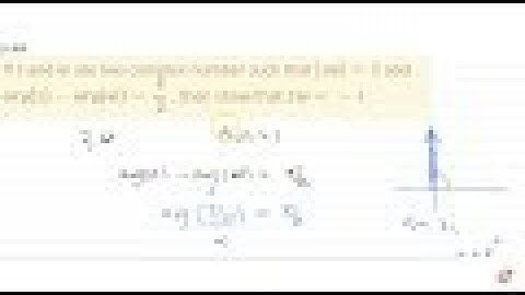 If `z` and `w` are two complex number such that `|z w|=1` and `a rg(z)-a rg(w)=pi/2` , then show...