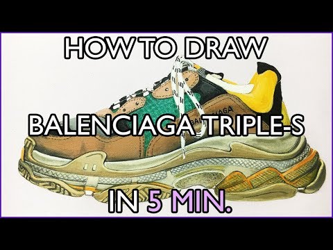 balenciaga triple s drawing