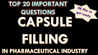 Capsule filling in Pharmaceutical industry l Capsule filling machine Interview Question and answers screenshot 3
