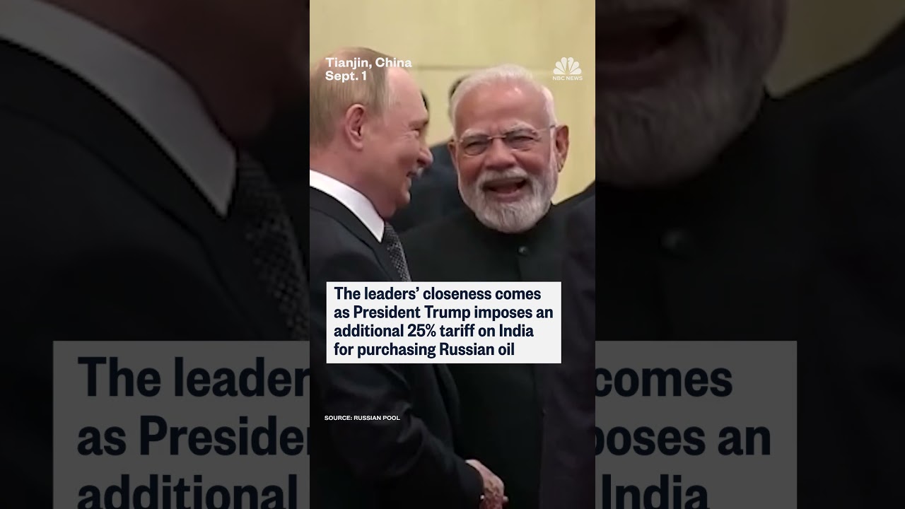 Putin and Modi walk hand in hand at SCO summit in China