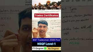 Bsf new tradesman vacancies 2025 Trades Test/Certificate/iti degree/experience certificate कैसे क्या