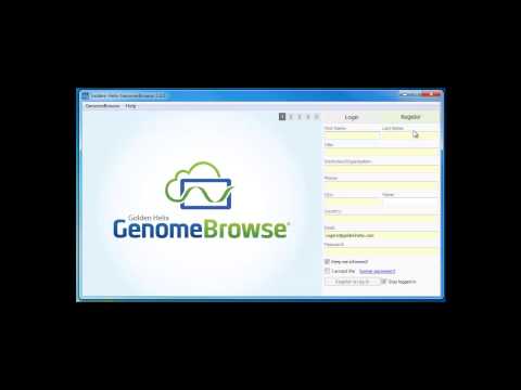 GenomeBrowse Getting Started - 1 Login and Register