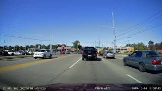 Impatient driver! Tail gates and nearly hits me twice! Illegal passing!