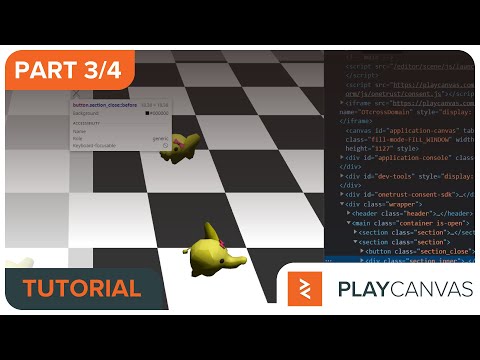 【Part 3/4】3D空間を使った簡単webサイト「クリックでHTMLを表示」【PlayCanvasチュートリアル】