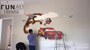 Vẽ tranh tường 3d cho phòng bé tại quận 2.