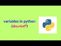 variables in python telugu