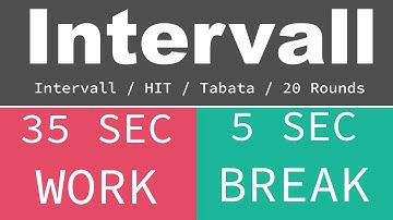 BEST SPORT INTERVAL TIMER - 35 sec Exercise / 5 sec Break / 20 Rounds / GYM TABATA HIT - TIMER