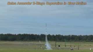 Estes Ascender 2-Stage Separation in Slow Motion