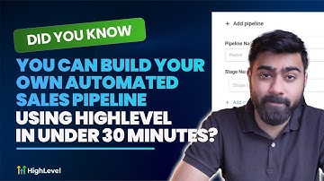 Did You Know You Can Build Your Own Automated Sales Pipeline Using HighLevel in Under 30 Minutes?